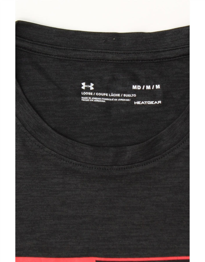 Мужская футболка с рисунком Under Armour Heat Gear, средний черный