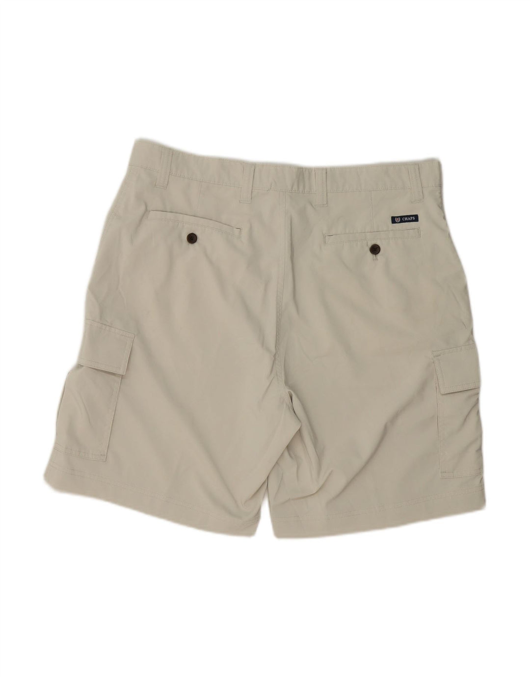 CHAPS Mens Regular Fit Cargo Shorts W36 Large Beige Polyester