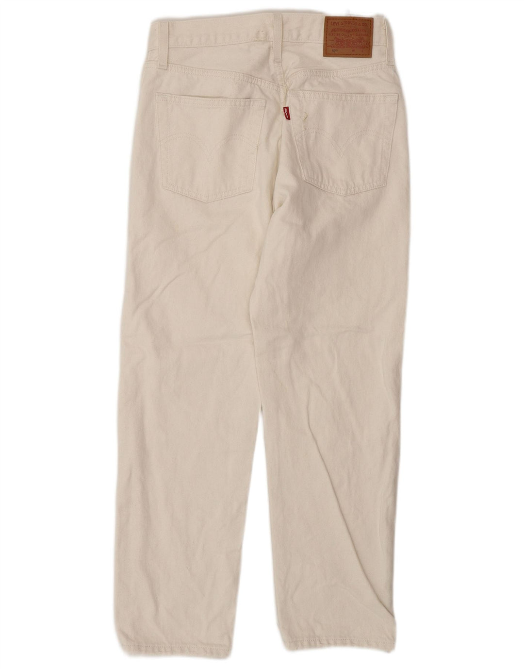 Мужские укороченные прямые джинсы Levi's 501 W26 L26 Off White Cotton