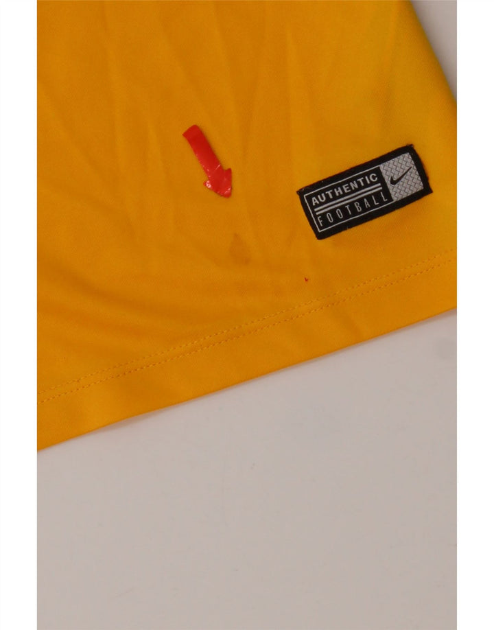 Мужская футболка Nike Dri Fit Верх среднего желтого цвета из полиэстера с цветными блоками