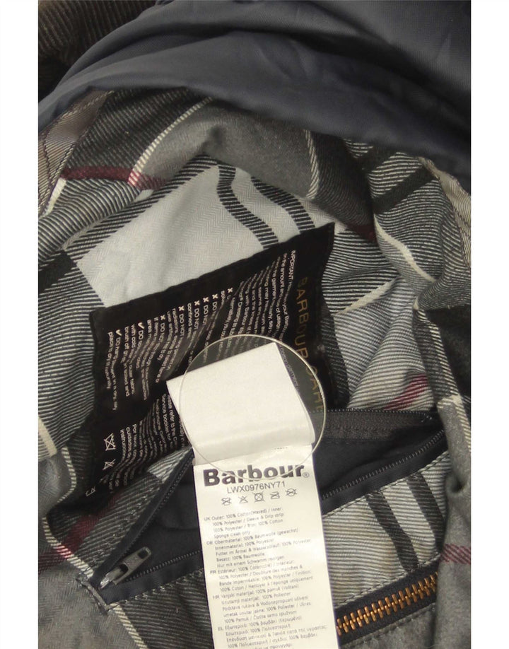 Женская куртка Barbour из вощеного хлопка UK 10, маленькая, темно-синяя, хлопок
