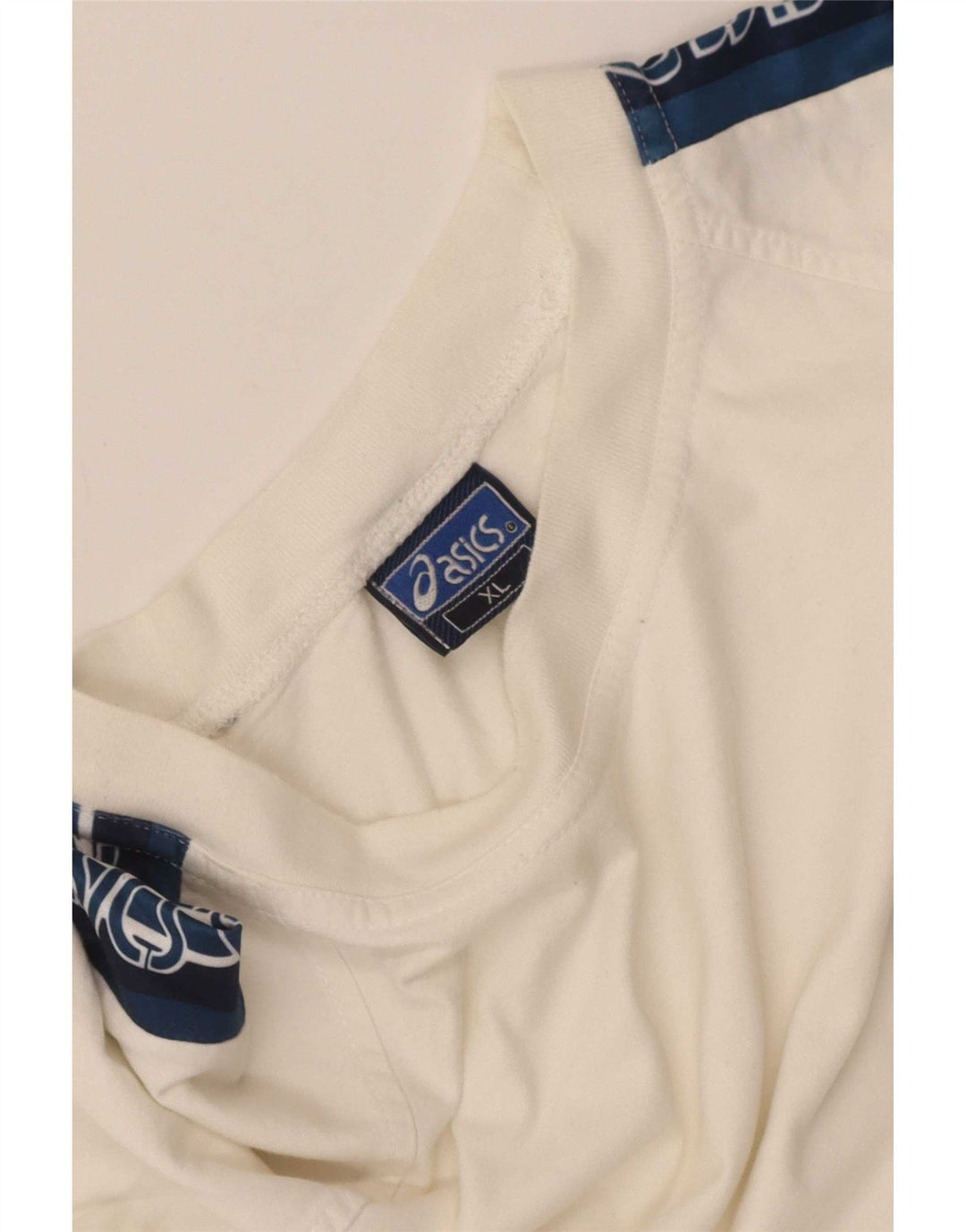 Мужская футболка с рисунком Asics Top XL Белая с цветными блоками