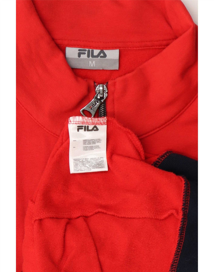 Мужской спортивный костюм Fila, верхняя куртка, средний красный, хлопок с цветными блоками