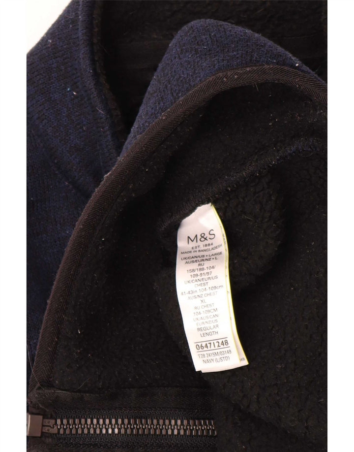 Мужской спортивный костюм Marks & Spencer, большая куртка из полиэстера темно-синего цвета