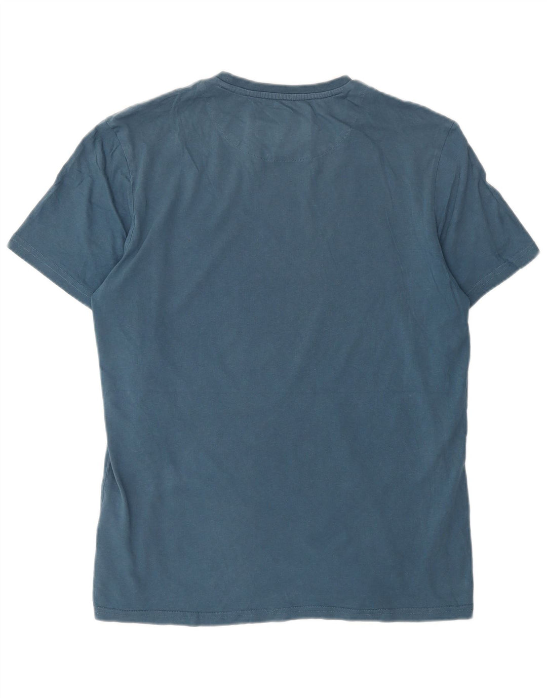 LYLE & SCOTT Mens T-Shirt Top Medium Blue Cotton