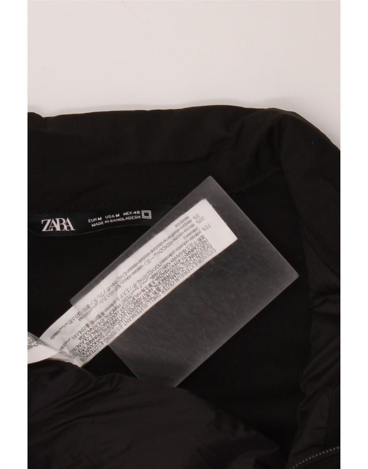 Мужская стеганая куртка ZARA UK 38, средний черный полиэстер