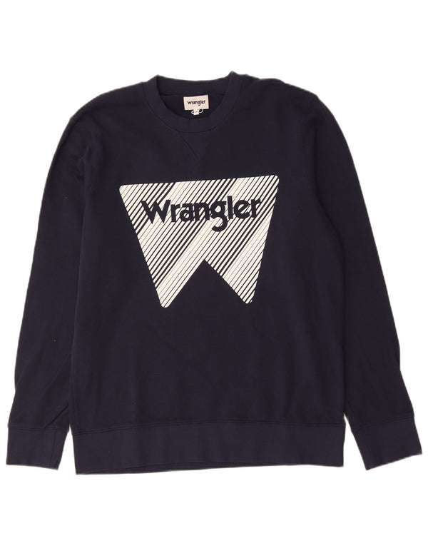 Мужской свитшот Wrangler с графическим рисунком, средний темно-синий хлопковый джемпер