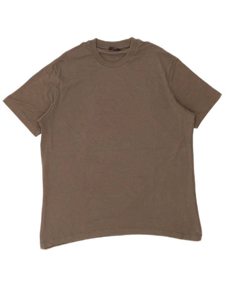 Мужская футболка Massimo Dutti, большой серый хлопок