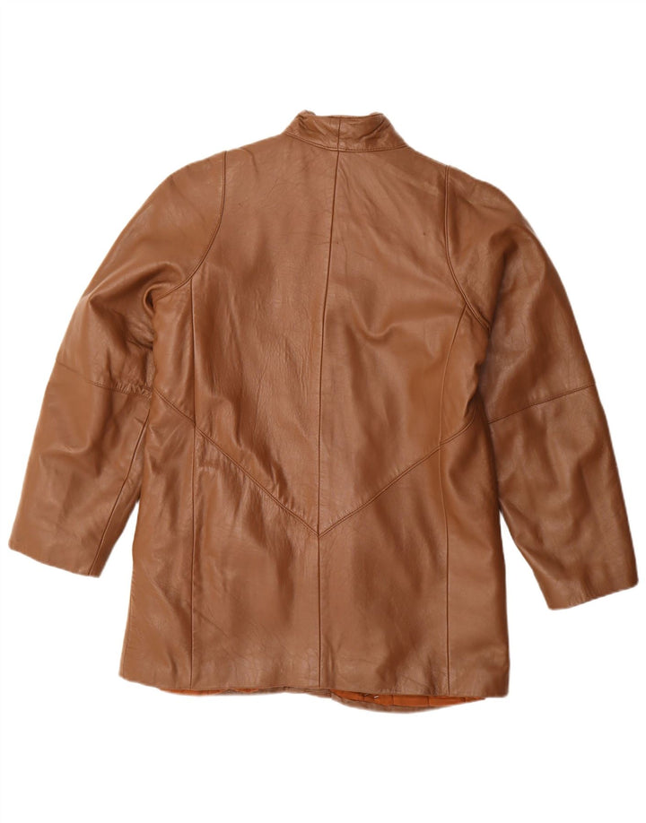 Винтажная женская кожаная куртка IT 42 Medium Brown Leather