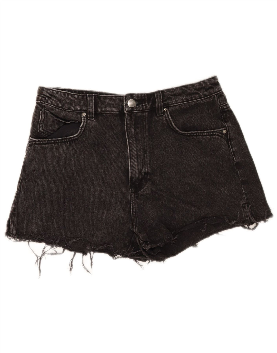 Женские джинсовые шорты Zara EU 40 Medium W30, черный хлопок