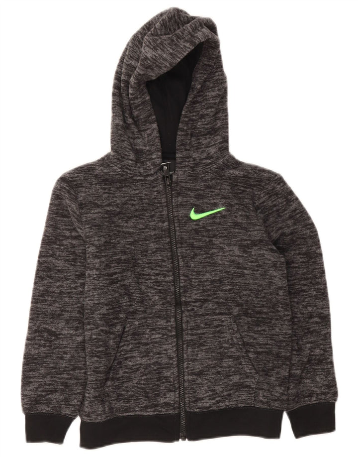Свитер с капюшоном на молнии для мальчиков Nike, 6–7 лет, большой серый в крапинку