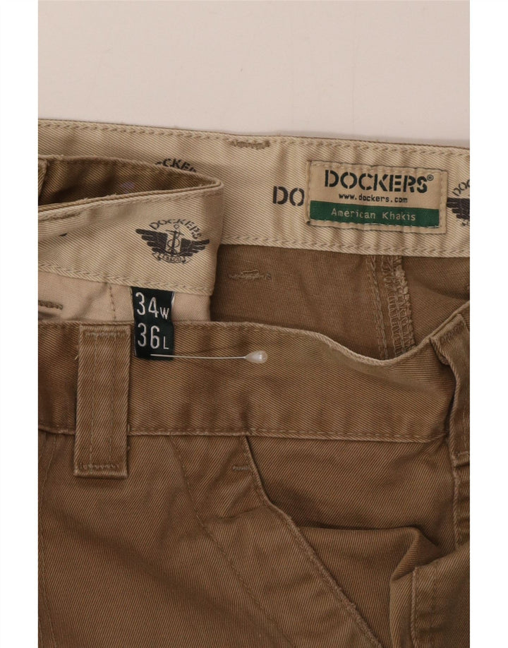 Мужские прямые брюки-карго Dockers цвета хаки W34 L32 цвета хаки