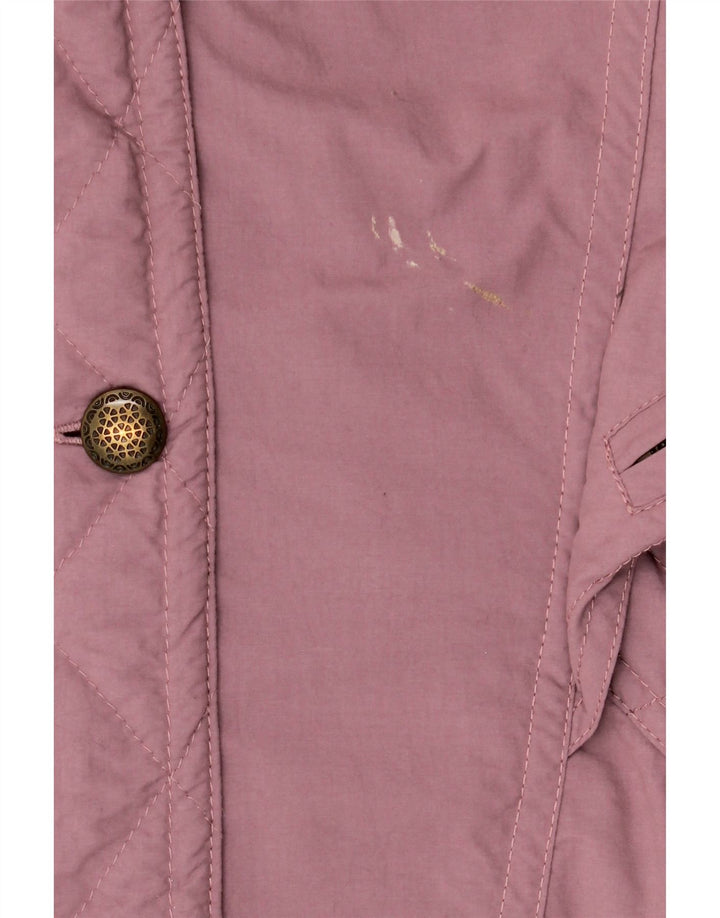 ВИНТАЖНАЯ женская ветровка с капюшоном EU 42, большой фиолетовый полиэстер