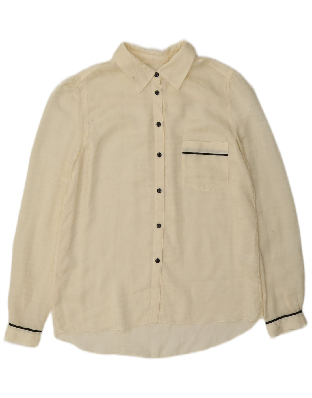 Женская прозрачная блузка-рубашка Gap UK 6 XS из белого полиэстера