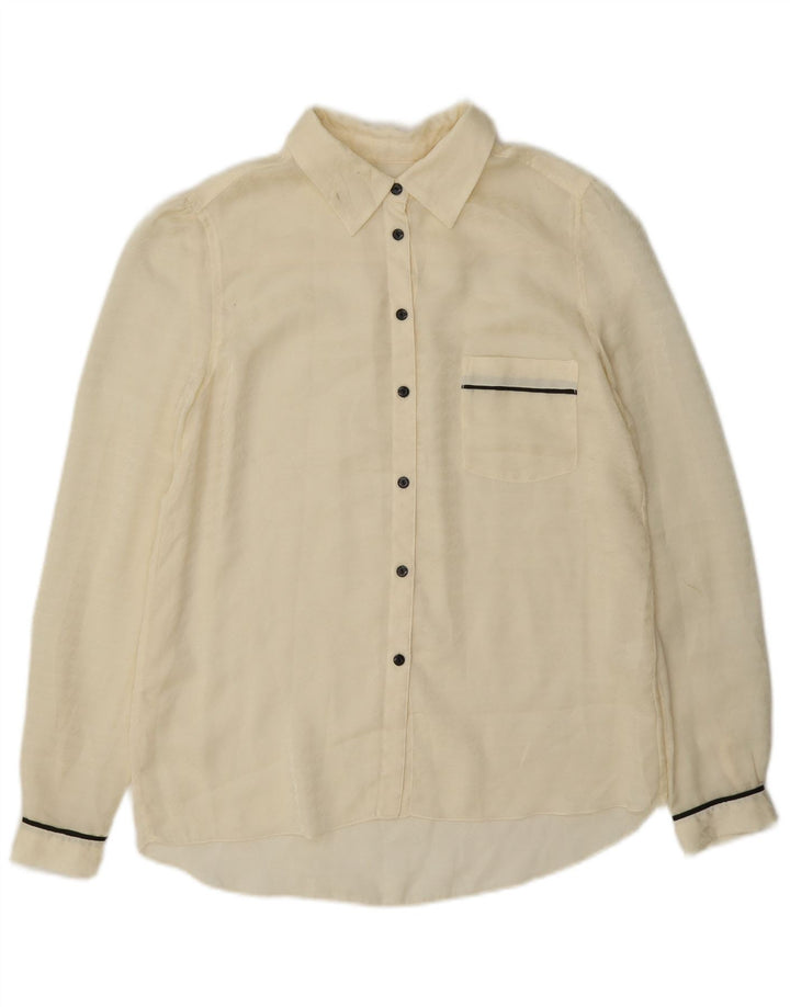 Женская прозрачная блузка-рубашка Gap UK 6 XS из белого полиэстера