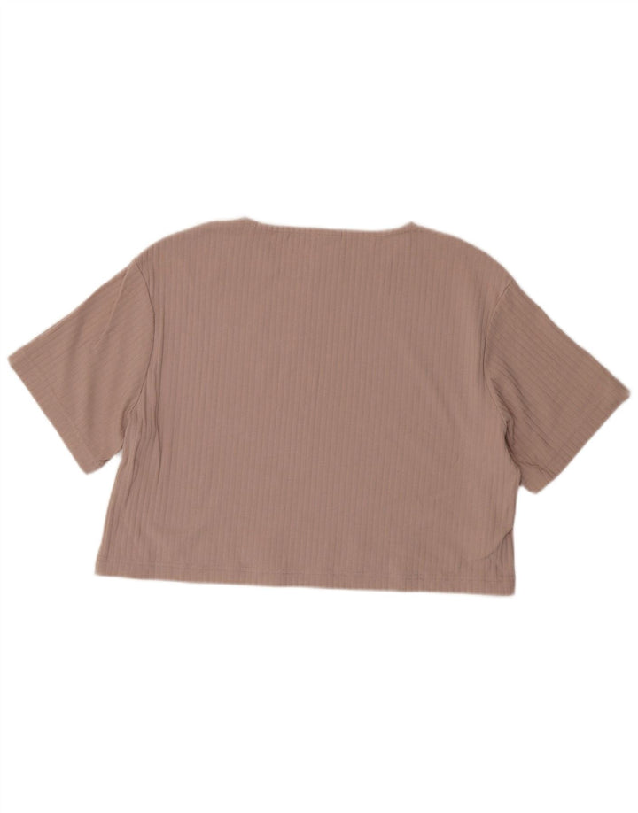 Женская укороченная футболка оверсайз NIKE UK 10, маленький серый хлопок