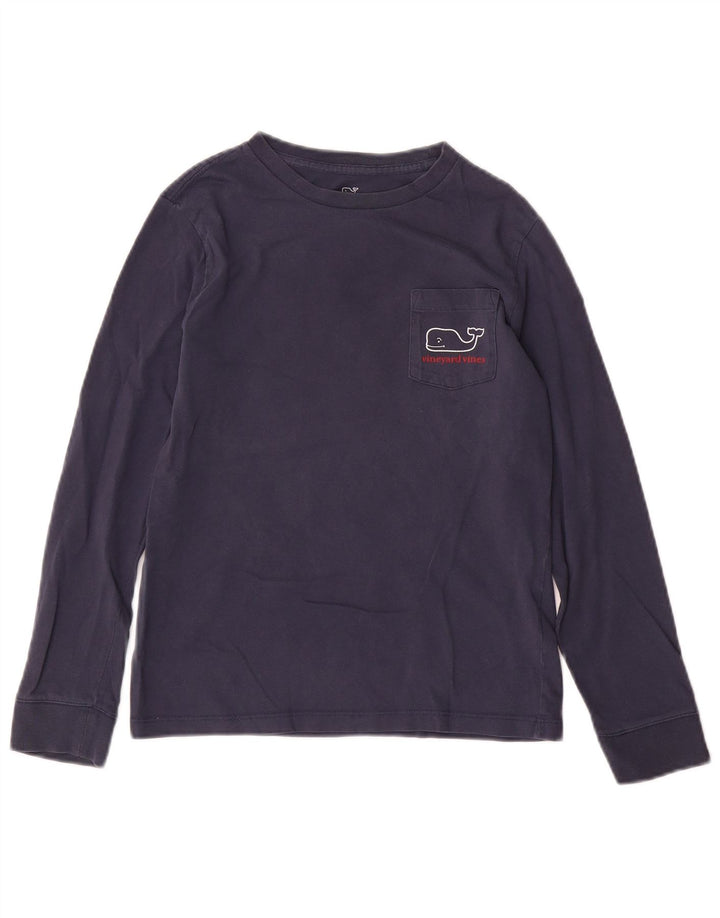 VINEYARD VINES Топ с рисунком для мальчиков, длинный рукав, 8–9 лет, маленький синий, Рождественский