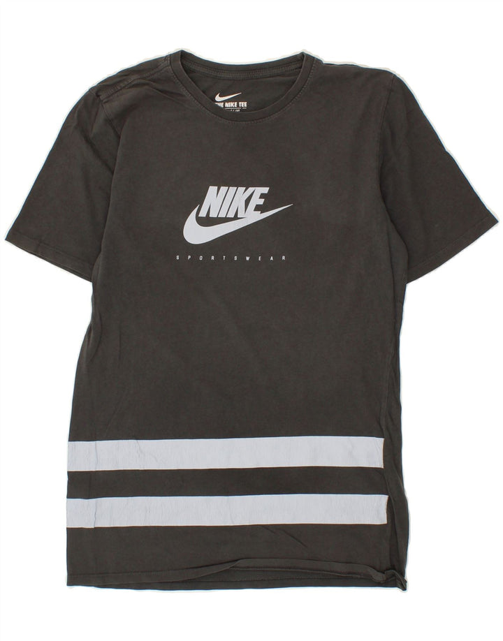 NIKE Mens Athletic Cut Graphic T-Shirt Top Small Grey Cotton Vintage Nike and Second-Hand Nike from Messina Hembry 