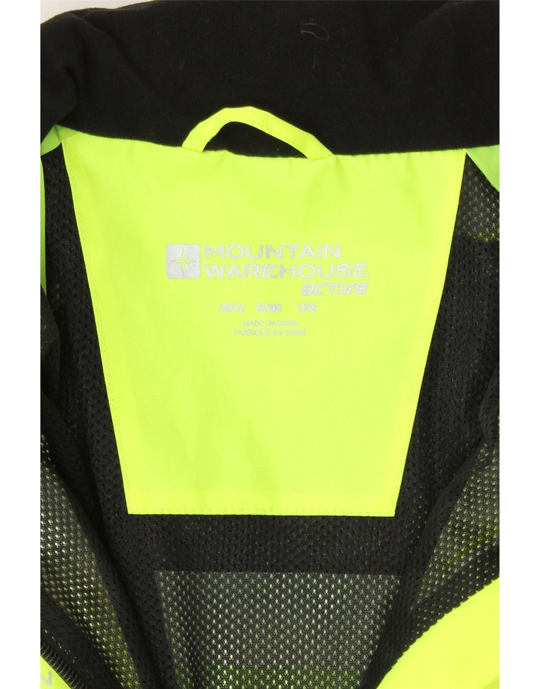 Женская дождевик Mountain Warehouse UK 12, средний желтый цвет с цветными блоками