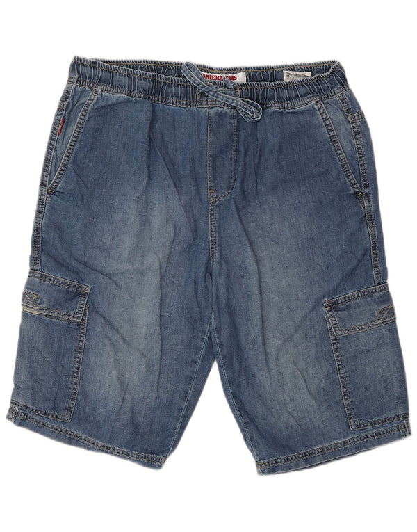 Carrera Mens 629 Джинсовые шорты карго IT 48 Medium W32 Синий хлопок