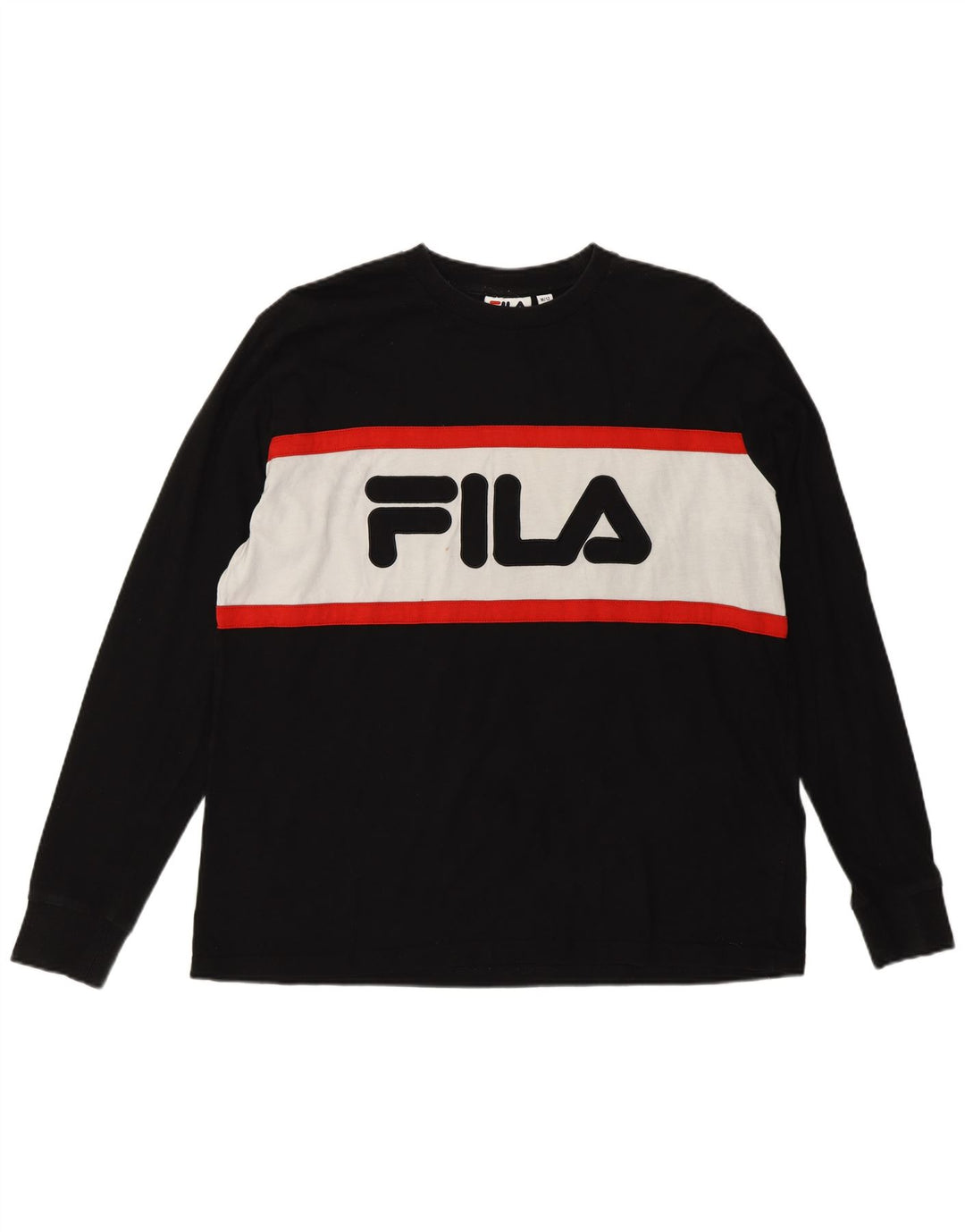 Женский джемпер с рисунком Fila UK 12, средний черный, с цветными блоками