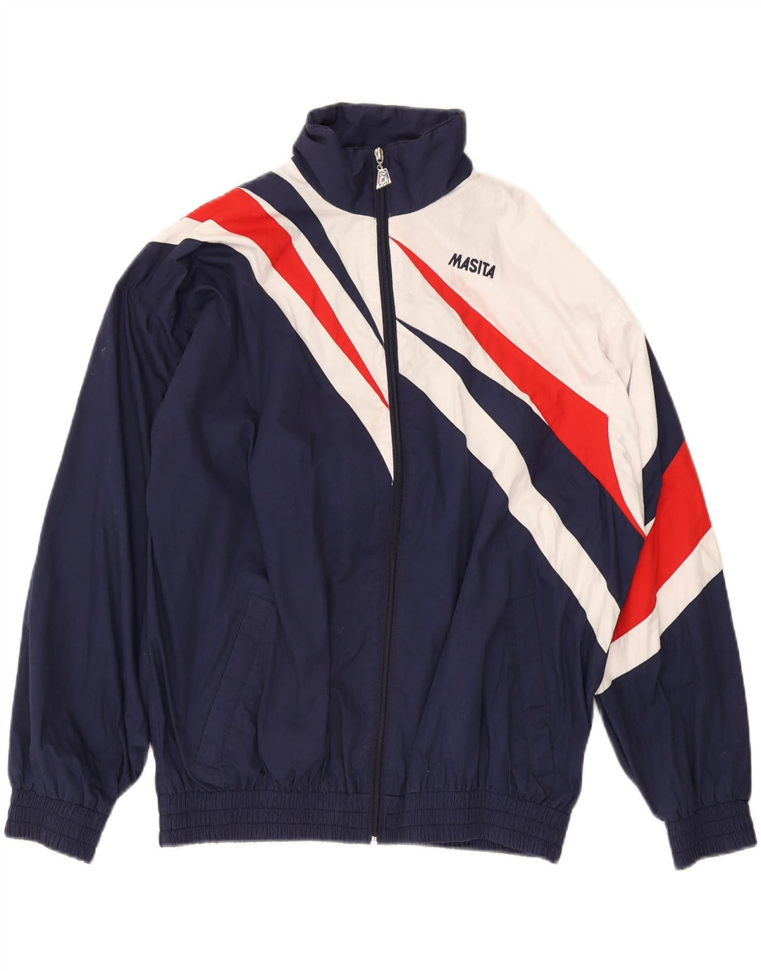 Мужской спортивный костюм MASITA, верхняя куртка XL, темно-синий, полиэстер с цветными блоками