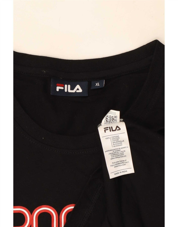 Мужская футболка с рисунком Fila Top XL, черная