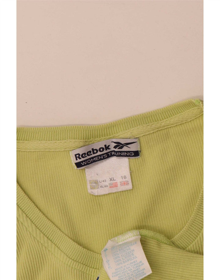 Женский жилет Reebok UK 16, большой зеленый хлопок