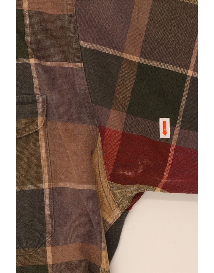 Мужская рубашка стандартного кроя EDDIE BAUER XL, хлопковая разноцветная клетка