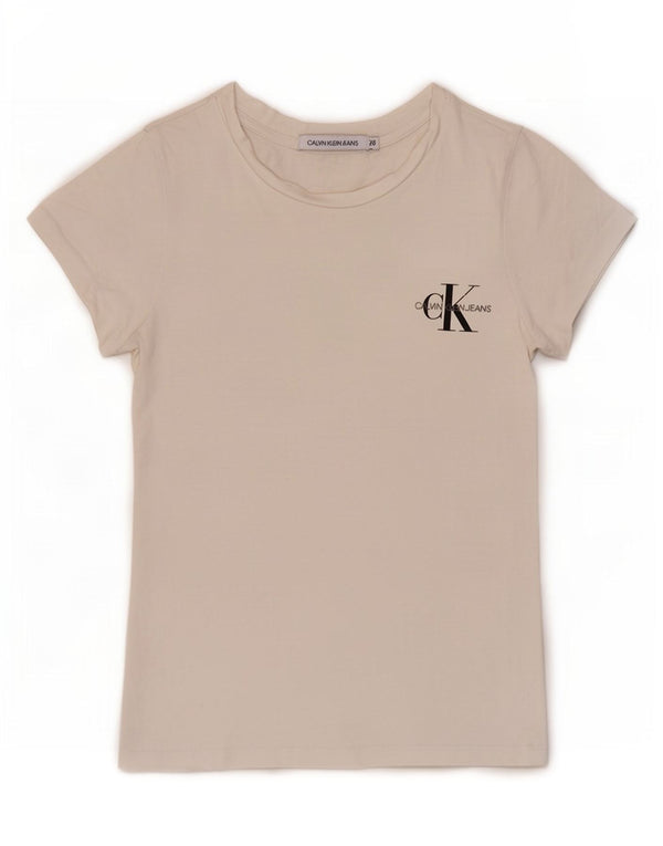 Женская футболка Calvin Klein Jeans Top UK 6 XS, белый хлопок