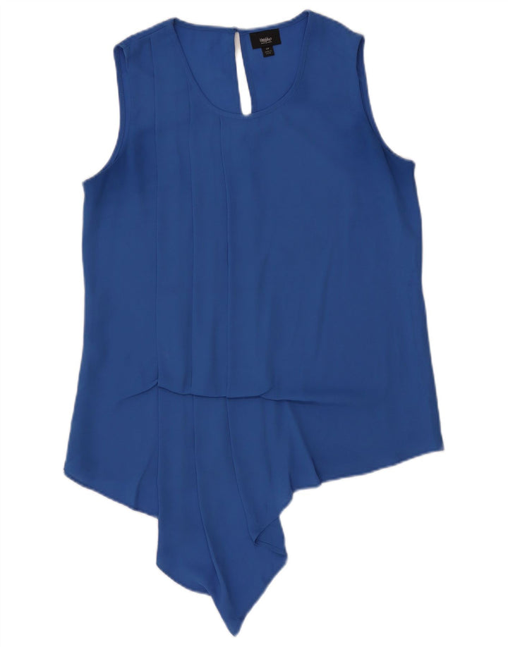 MOSSIMO Женская блузка без рукавов Top UK 10 Small Blue Polyester