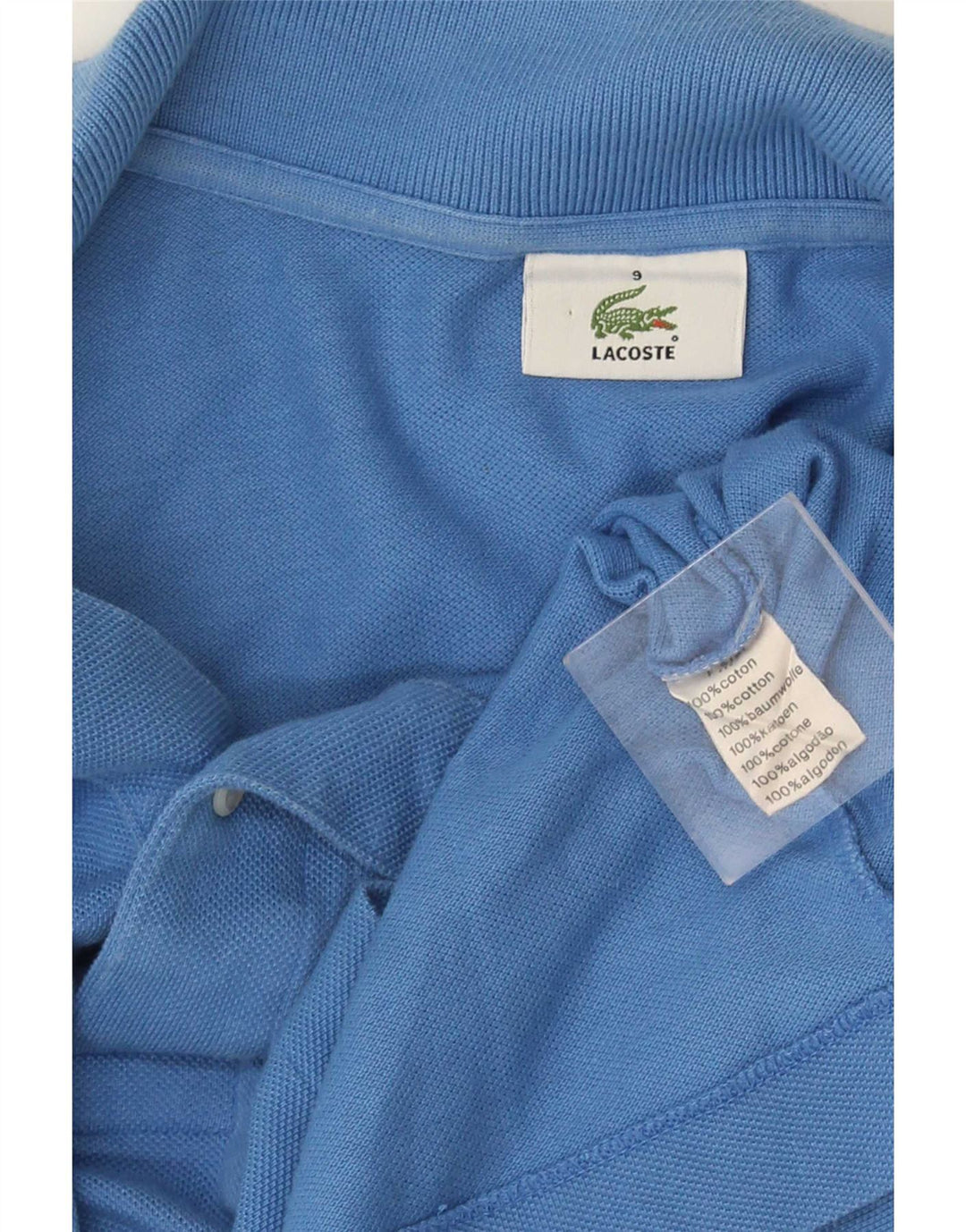 Мужская рубашка-поло Lacoste, размер 4 4XL, синяя, хлопок