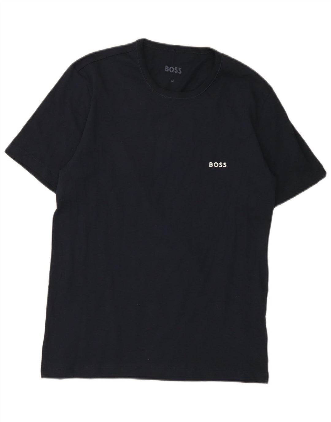 Мужская футболка Hugo Boss, темно-синий, хлопковый топ среднего размера