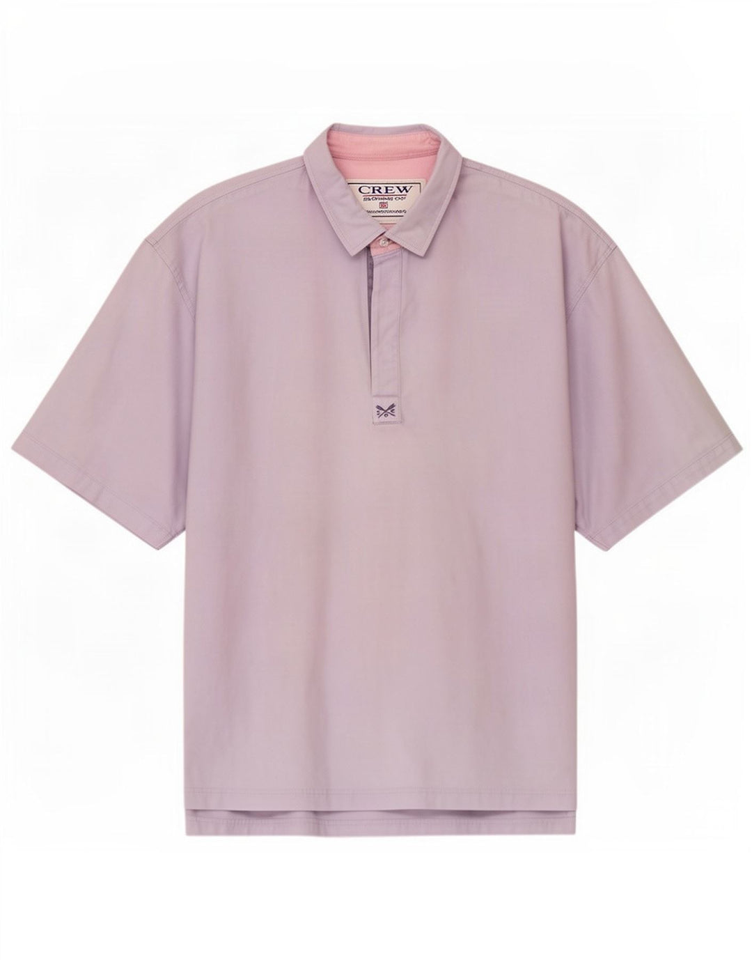 Crew Clothing Мужская пуловерная рубашка с короткими рукавами XL, фиолетовый хлопок