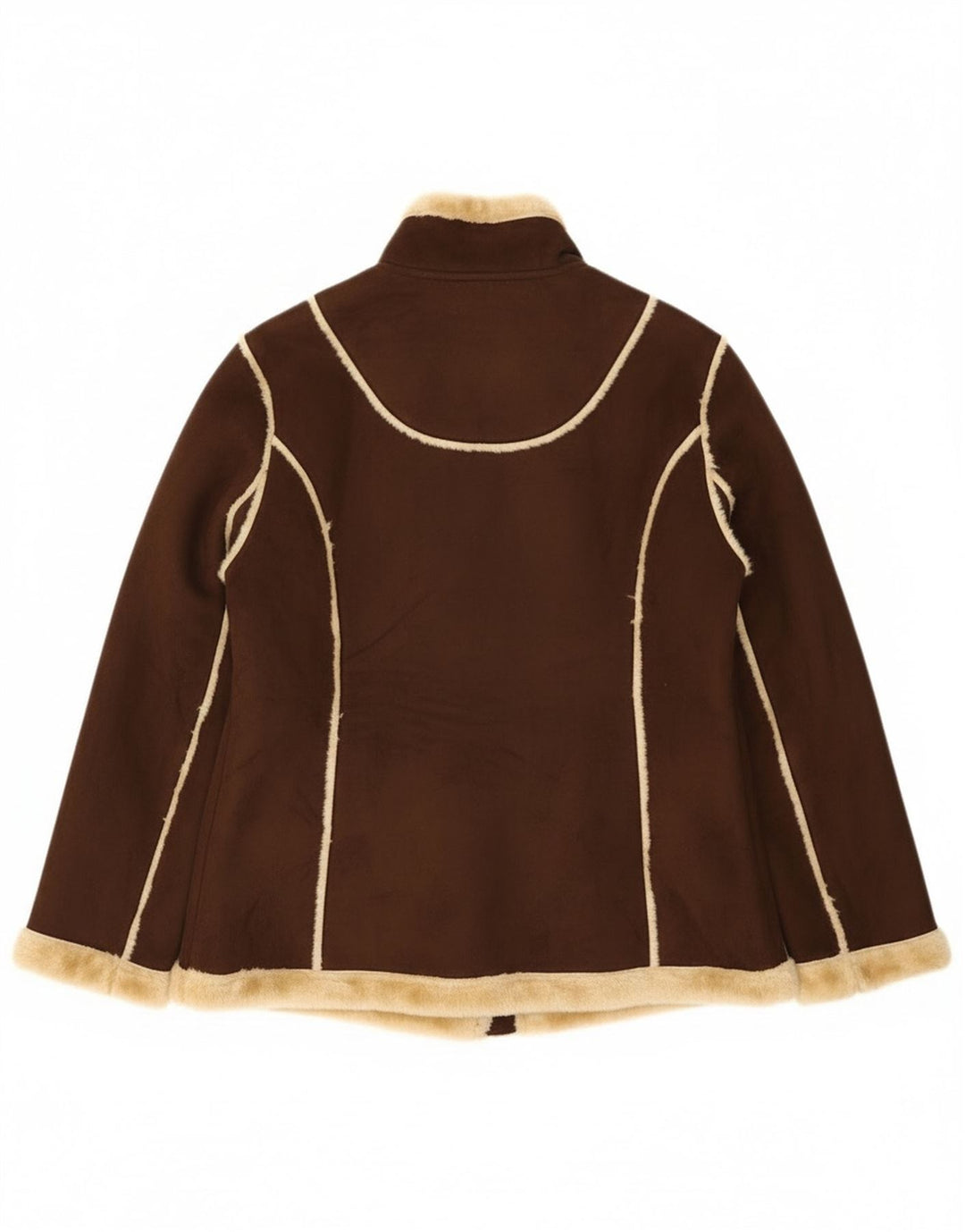 Женская короткая дубленка Vivien Caron UK 16, большая коричневая