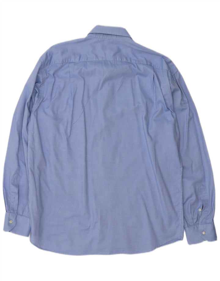 Мужская рубашка Roccobarocco, размер 43, 17 XL, синяя