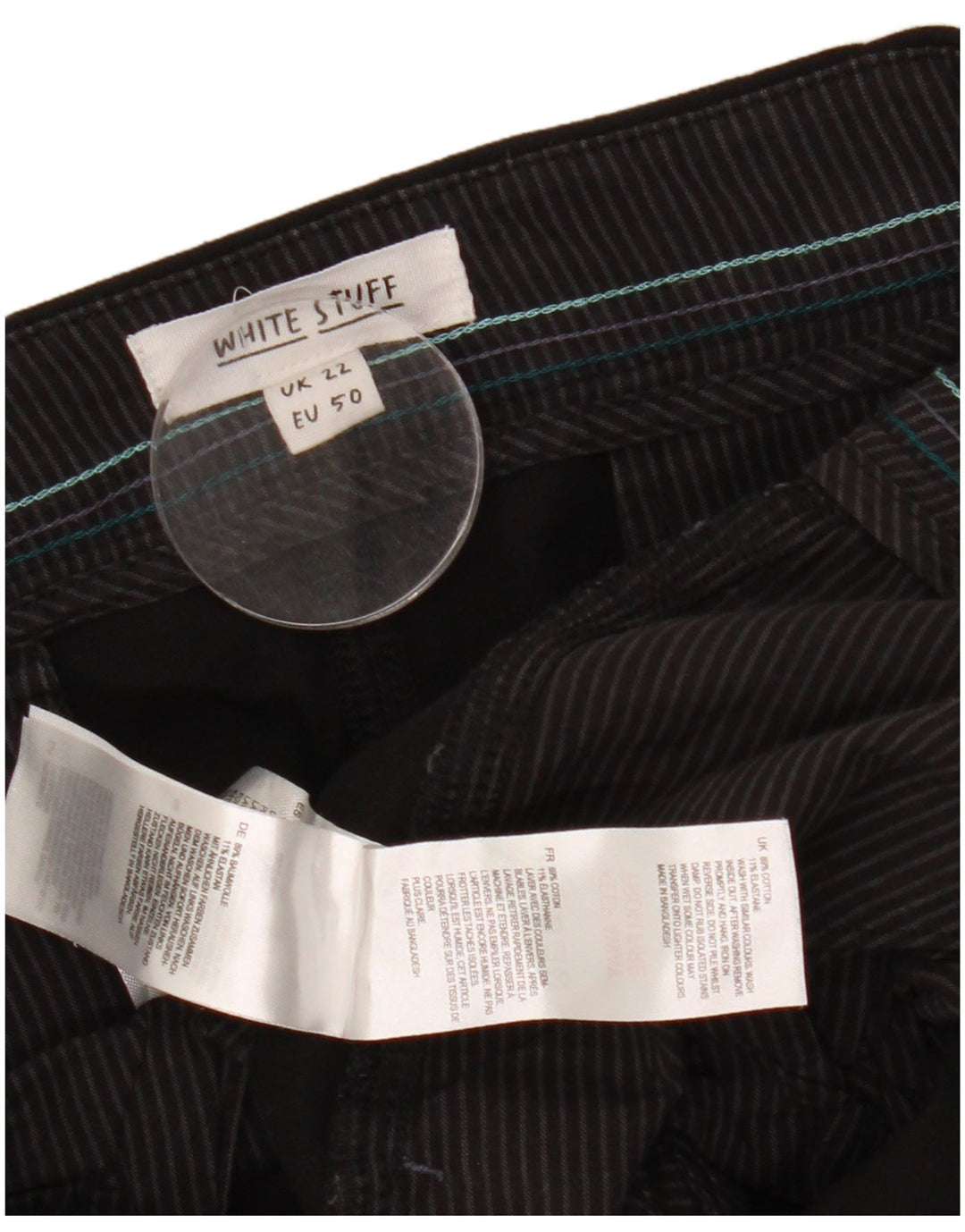 Женские капри White Stuff UK 22 3XL W44 L24, черный хлопок