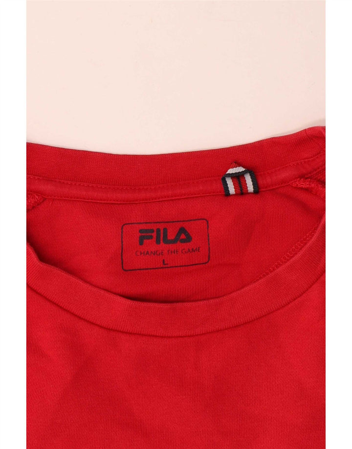 Fila Мужской свитшот с графическим рисунком, большой разноцветный хлопковый джемпер с цветными блоками