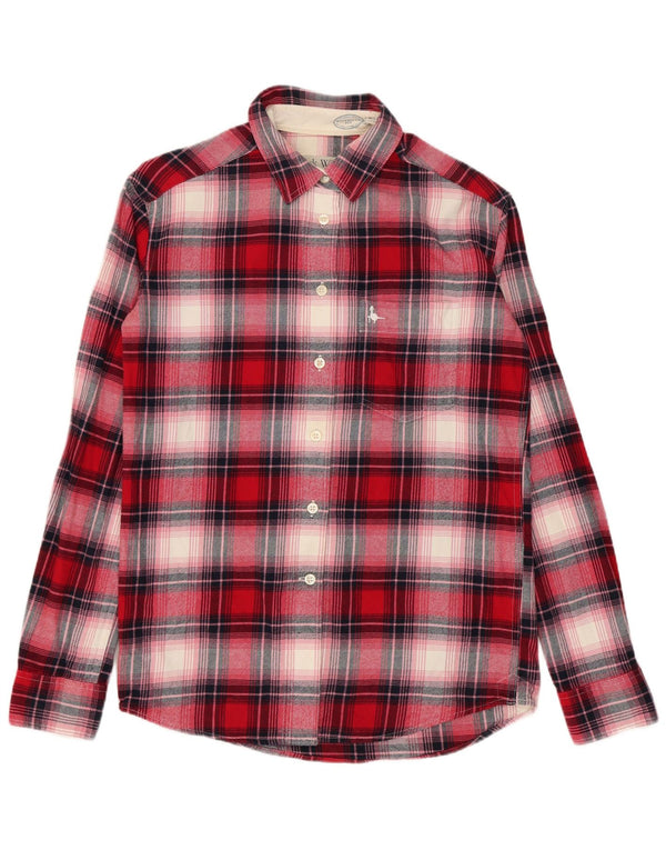 Женская фланелевая рубашка Jack Wills UK 4 XS в красную клетку, хлопок