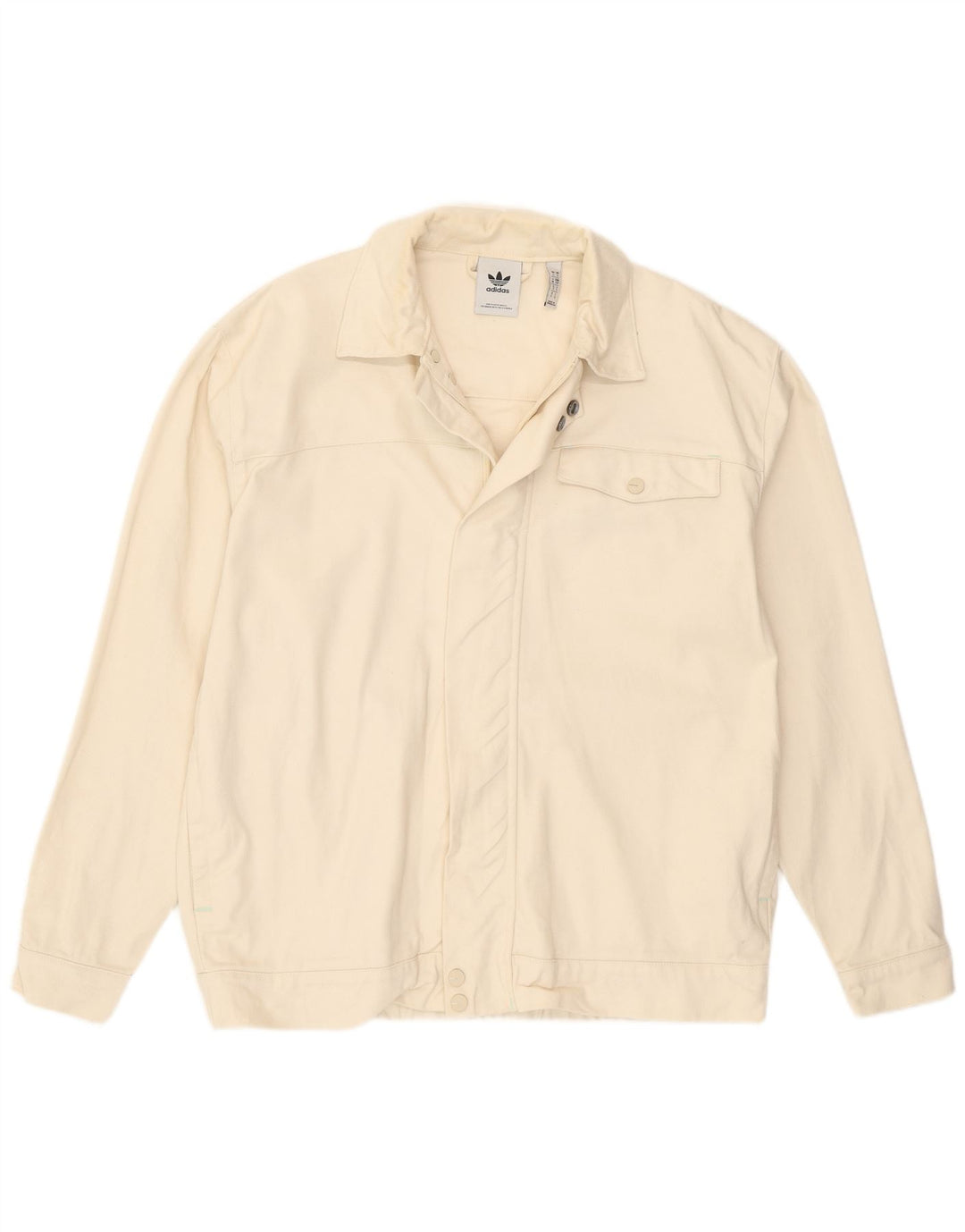 Мужская куртка-бомбер Adidas UK 36, маленькая, белый, хлопок