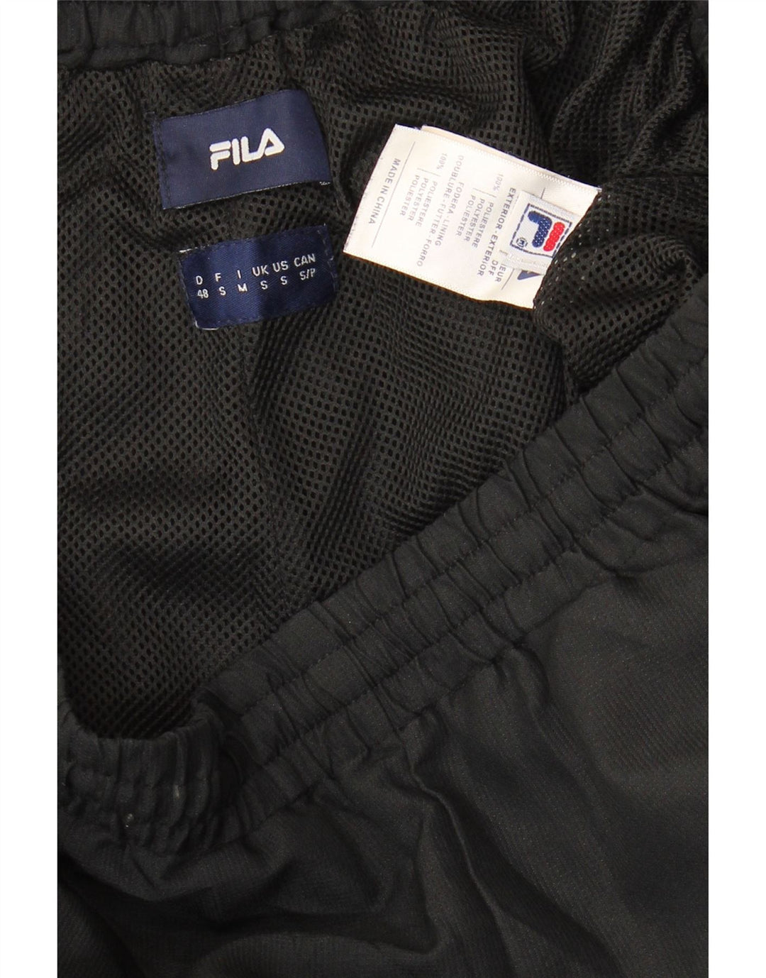 Fila Мужские спортивные брюки Джоггеры Маленькие черные пятнистые полиэстер