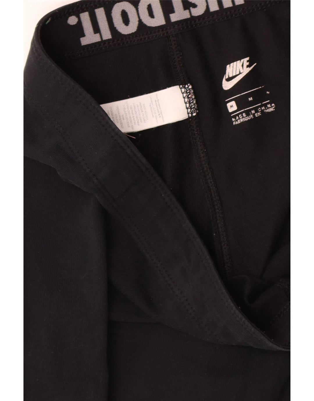 Женские леггинсы с рисунком Nike UK 12, хлопковые, средние, черные