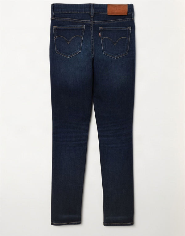 Женские джинсы скинни Levi's Demi Curve с современной посадкой W24 L27 Темно-синие хлопковые