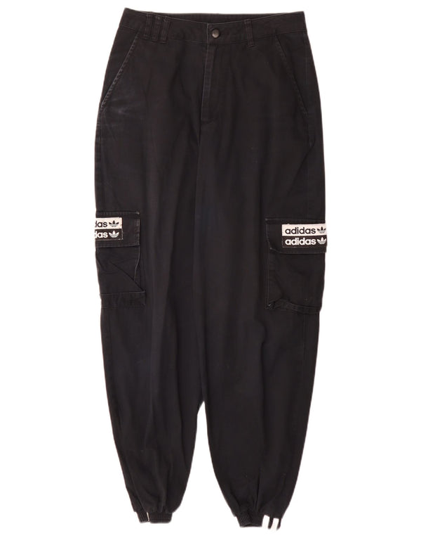 Женские брюки-карго с высокой талией Adidas UK 8 Small W26 L27 Черные