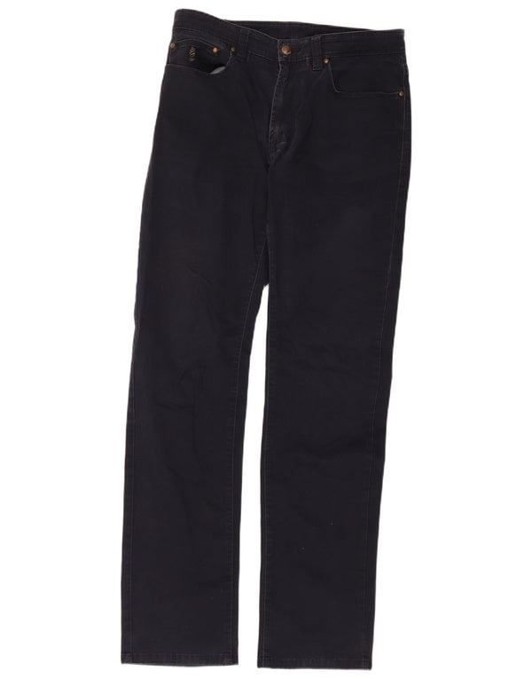 Navigare Мужские прямые повседневные брюки W32 L32 Темно-синие хлопковые