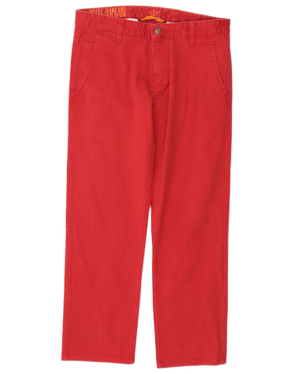 Мужские прямые брюки-чиносы DOCKERS W34 L27 бордовые