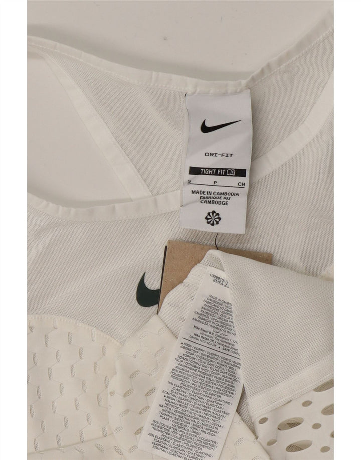 Женский облегающий прозрачный укороченный жилет Nike 8, маленький белый полиэстер