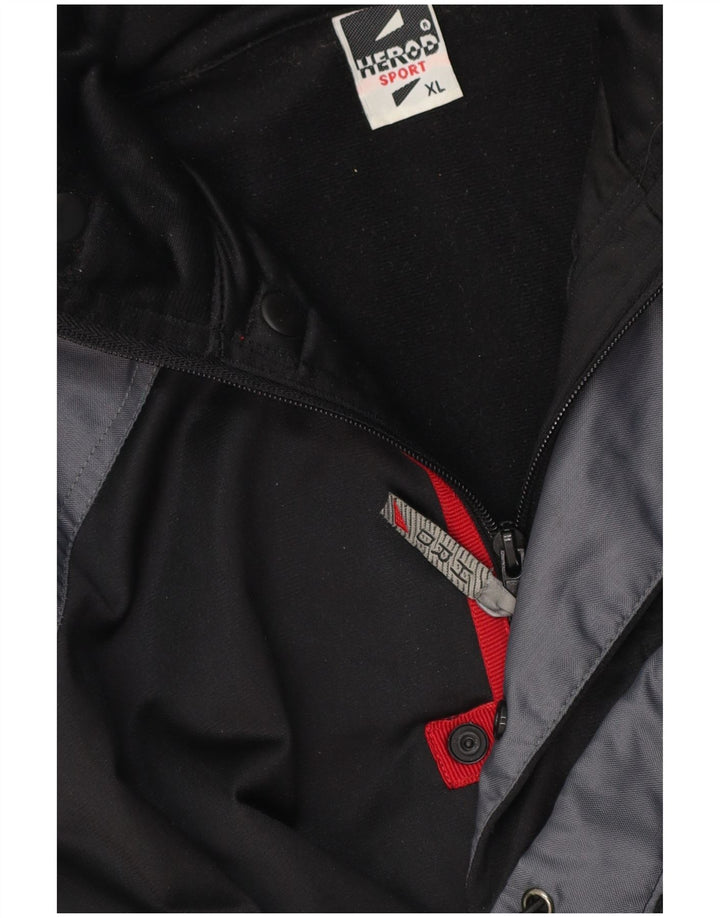Мужская универсальная куртка Herod Sport UK 42 XL, черная, полиэстер с цветными блоками