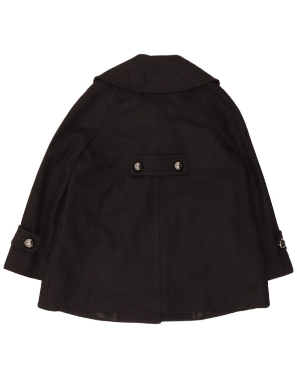 Женское полупальто French Connection UK 10, маленькое черное из натуральной шерсти