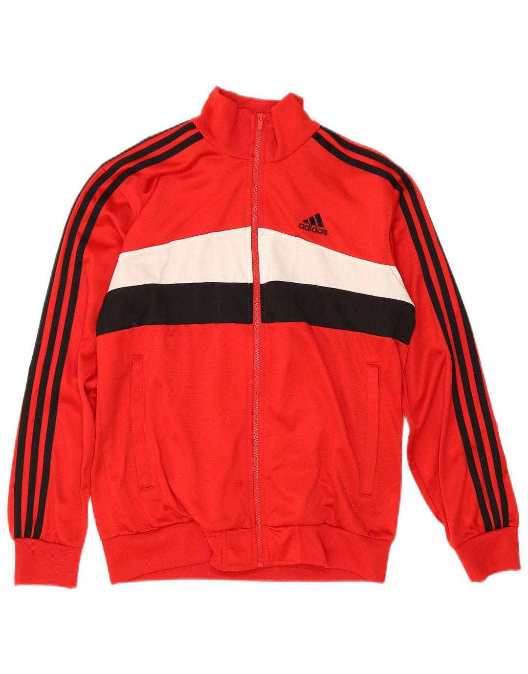 Спортивный костюм Adidas для мальчиков 13–14 лет Красный полиэстер с цветными блоками